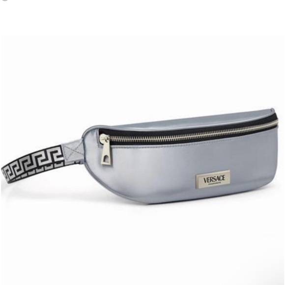Versace Handbags - Versace Limited Edition Metallic Silver Fragrance Belt Bag - NEW
